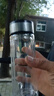 双层隔热玻璃杯耐高温水杯玻璃杯子双层高硼硅玻璃杯旅行装备 钢本色450ml 实拍图