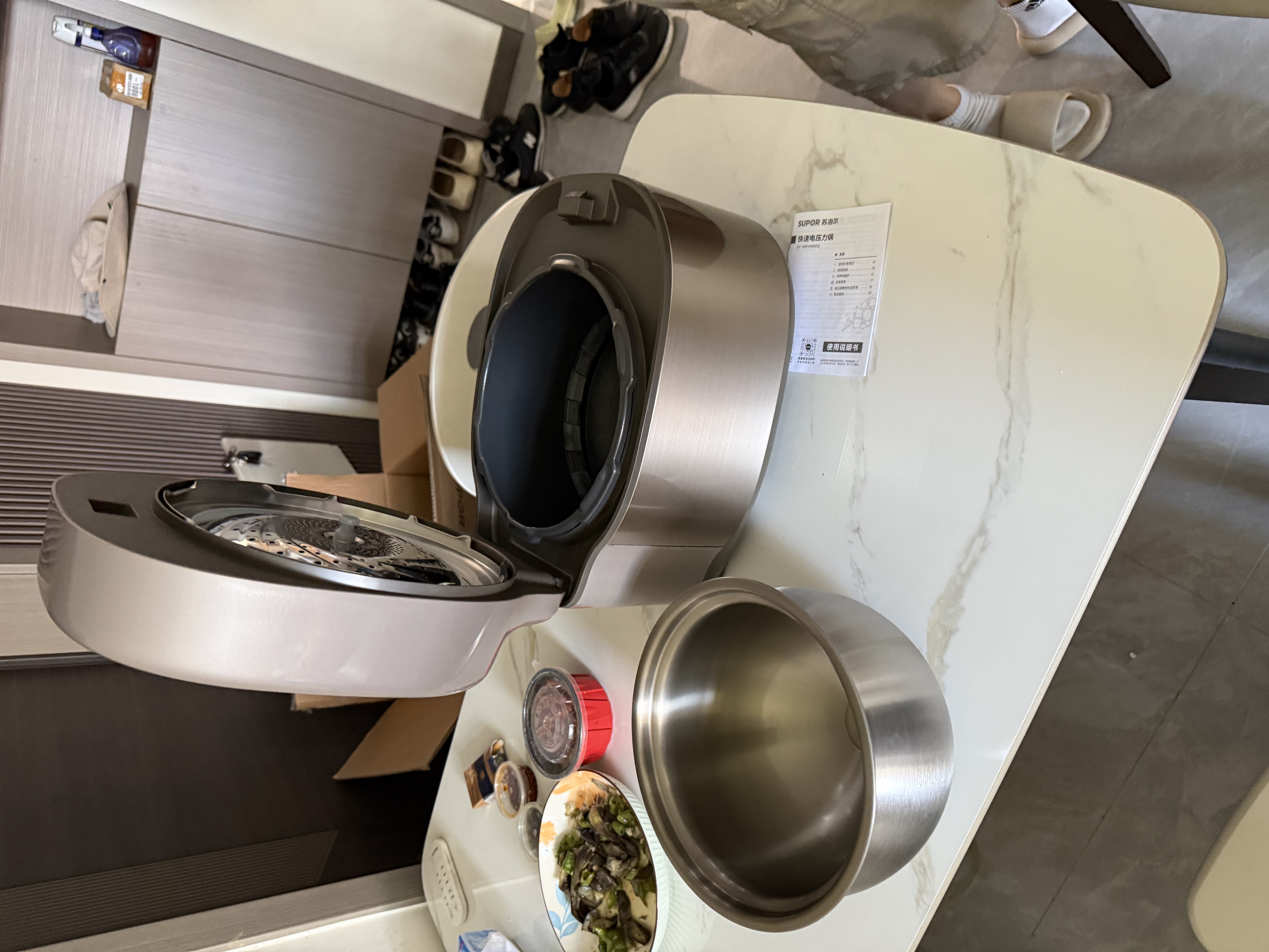 苏泊尔（SUPOR）航天级纯钛新品100kPa鲜呼吸电压力锅5L 2200W IH猛火高压锅 6分钟快速菜 家用4-6人 SY-50FH5992Q 实拍图