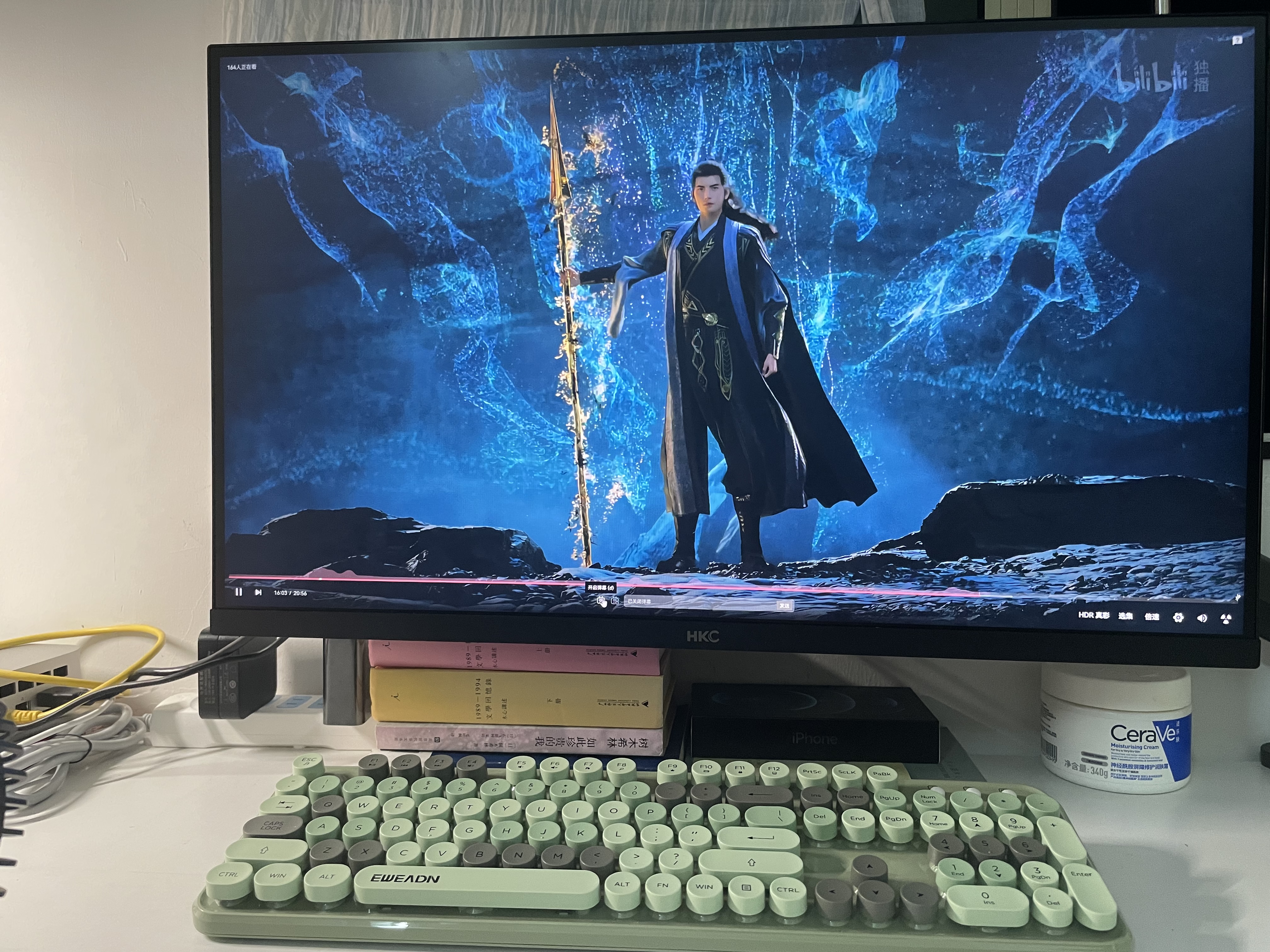 HKC 显示器支架显示屏幕机械臂电脑桌旋转升降居家办公灰黑色承重9KG增高架免打孔75mm100mm KR22 实拍图
