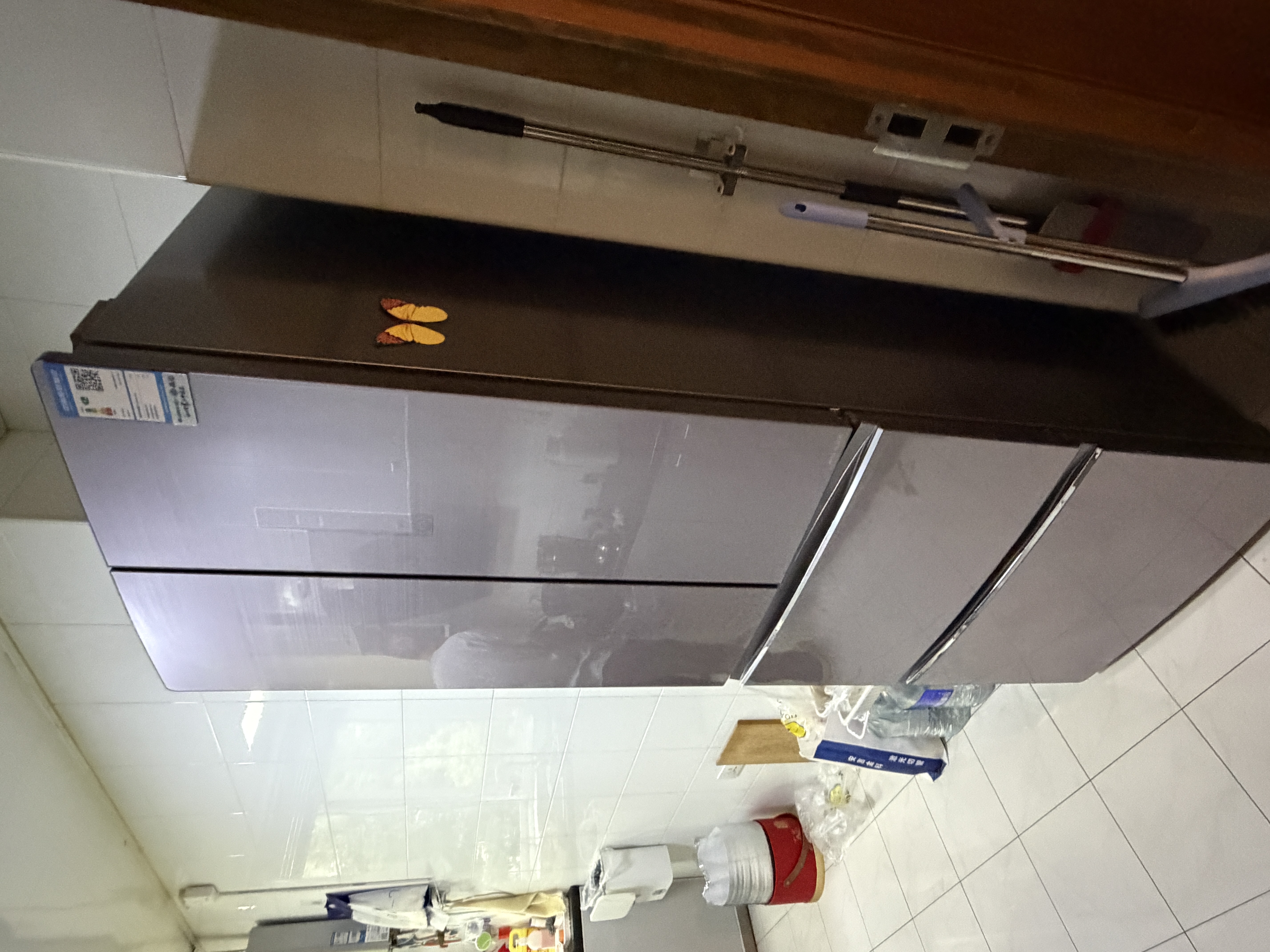 格力晶弘332升法式多门家用一级变频冰箱 -33°深冻储鲜  玻璃面板 风冷无霜超薄电冰箱【官方正品】 BCD-332WPQG/霞光紫 玻璃面板 一级能效-33°深冻 实拍图
