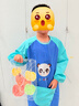 9i9宝宝画画衣罩衣防脏春秋冬儿童围裙吃饭衣长袖反穿衣幼儿园防溅衣 实拍图