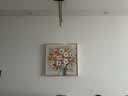 墨派（Mopai）餐厅装饰画手绘油画美式花卉高端客厅肌理挂画正方形壁画免打孔 锦上添花 60*60cm手绘油画 实拍图