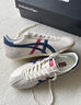 Onitsuka Tiger鬼塚虎男鞋 慢跑鞋透气轻便男女款运动休闲鞋RUNSPARK 白色/藏青色(1183B480-107) 37.5 实拍图