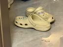 名创优品（MINISO）洞洞鞋男女夏季外穿沙滩凉鞋防滑厚底踩屎感包头凉拖鞋骨白44-45 实拍图