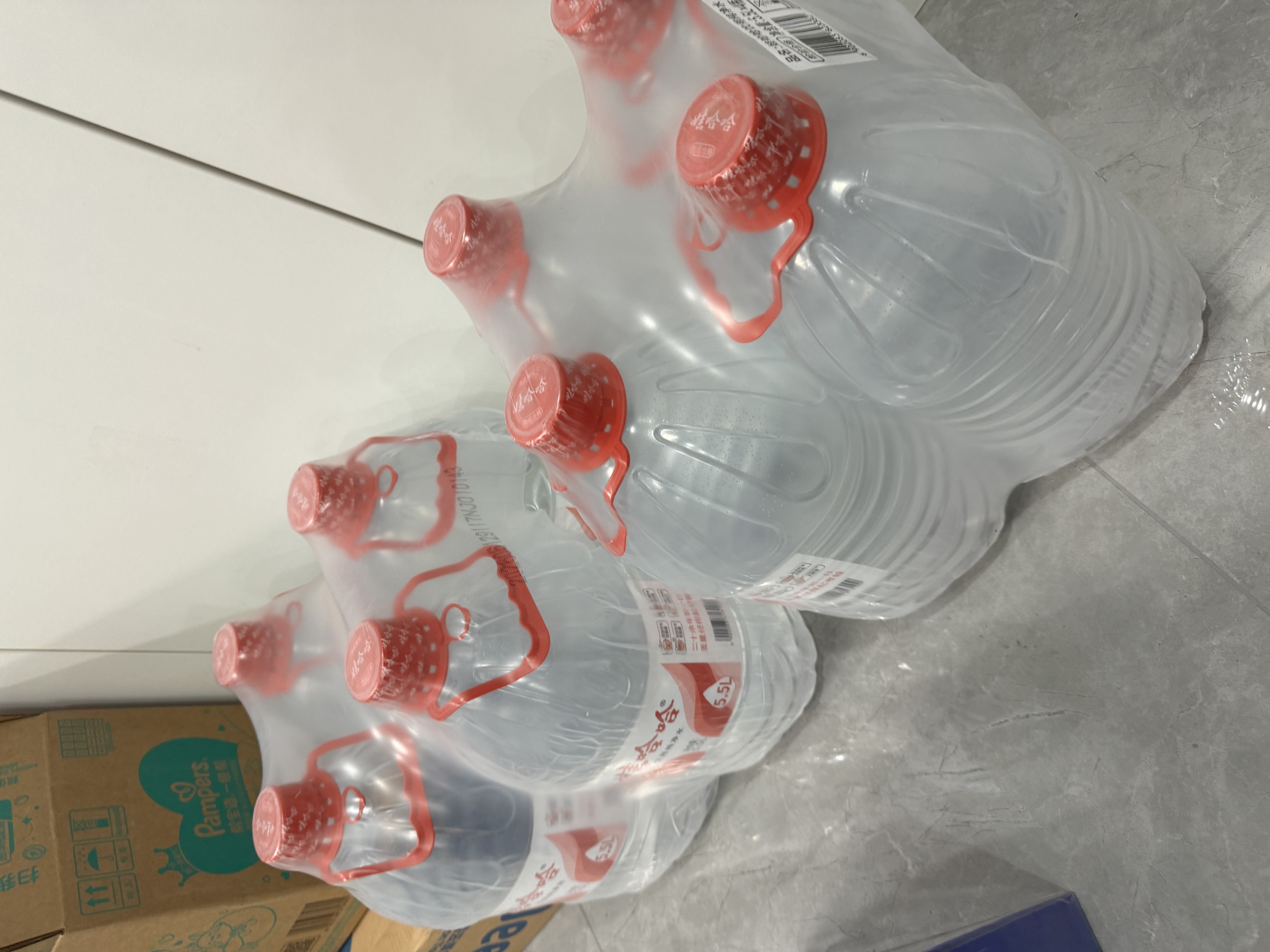 娃哈哈纯净水5.5L*4桶 塑膜装 加量装大桶装水 泡茶冲奶粉 哇哈哈饮用水 实拍图