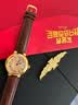 HIPINE西普尼金气球金表女纯金999足金黄金复古腕表时尚石英女生日礼物 【光壳金面金扣-棕带】金重5g+ 实拍图