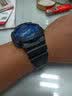 Mtin树脂表带表壳适配卡西欧G-SHOCK手表带GA110 140 GD120GLS GAX100 哑光黑色蓝字 16mm 实拍图