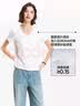 森马（Semir）短袖t恤女凉感抗菌正肩修身2026夏显瘦V领白色打底衫109326100002 实拍图
