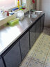 澳吉嘉喜2米不锈钢厨房橱柜灶台柜一体柜组合家用储物碗柜整体简易水槽柜 150*50平面柜 实拍图