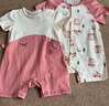 英氏（YEEHOO）【2件装】婴儿哈衣新生儿连体衣包屁衣夏季爬服纯棉宝宝短袖薄款 大象襟哈【2件装】 73cm (6-9个月-建议66-73cm 7.2-9.0kg) 实拍图
