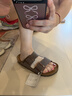 BIRKENSTOCK勃肯德国进口男女款经典舒适软木Arizona双扣拖鞋 棕色窄版151183 37 实拍图
