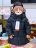 保姆鹅 儿童羽绒服宝宝短款加厚白鸭绒外套男童女童保暖防风冬[NG2637] 黑 120 实拍图
