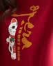 德玛纳卫衣连衣裙女春秋季红色连帽直筒长袖宽松卫衣气质裙子 中国红 M 实拍图