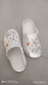 名创优品（MINISO）洞洞鞋男女款EVA夏外穿沙滩凉鞋防滑踩屎感包头情侣 白色+海星 实拍图