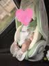 Prigel舒安pro新生婴幼儿宝宝儿童安全座椅可坐可躺车载汽车用0-6-12岁 舒安pro+ 奶油青提(不窝脖设计+单手旋转+175°大躺角) 实拍图