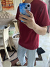 顶峰保罗（Dingfengbaoluo）纯棉短袖男夏季日系纯色宽松透气舒适百搭休闲T恤DF230杏M 实拍图