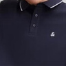 杰克·琼斯（JACK&JONES）26年新款polo衫男士夏季撞色翻领商务休闲刺绣logo短袖T恤男装 黑色E40 2XL 190 实拍图
