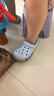 卡骆驰（CROCS）贝雅卡骆班洞洞鞋轻便耐磨一脚蹬休闲鞋女鞋时尚沙滩鞋|205089 矿物蓝-4JQ(含智必星) 37 /38(230mm) 实拍图