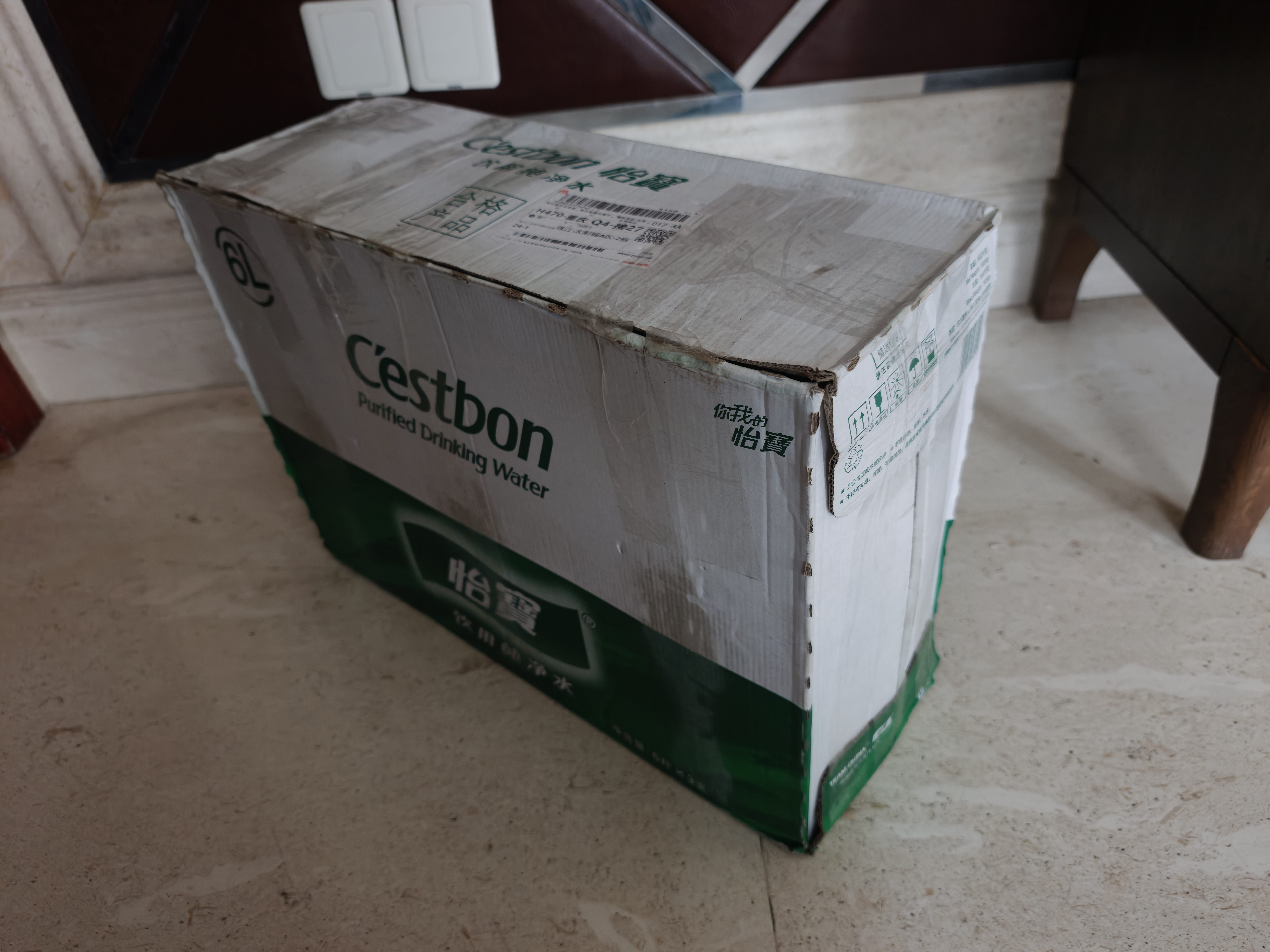 怡宝 饮用水 纯净水6L*3桶装水 整箱装 实拍图