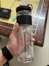 京东京造玻璃杯 全能茶水分离杯 泡茶杯双层泡茶分离杯子男士钻石黑330ml 实拍图