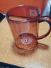 HOUYA家用简约洗漱杯高透红色情侣漱口杯刷牙杯子带把手牙缸口杯子防烫易清洗 实拍图