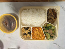 美厨（MAXCOOK）一次性餐盒饭盒分格打包盒带盖大容量五格方形 1.1L*20套MCPJ2337 实拍图