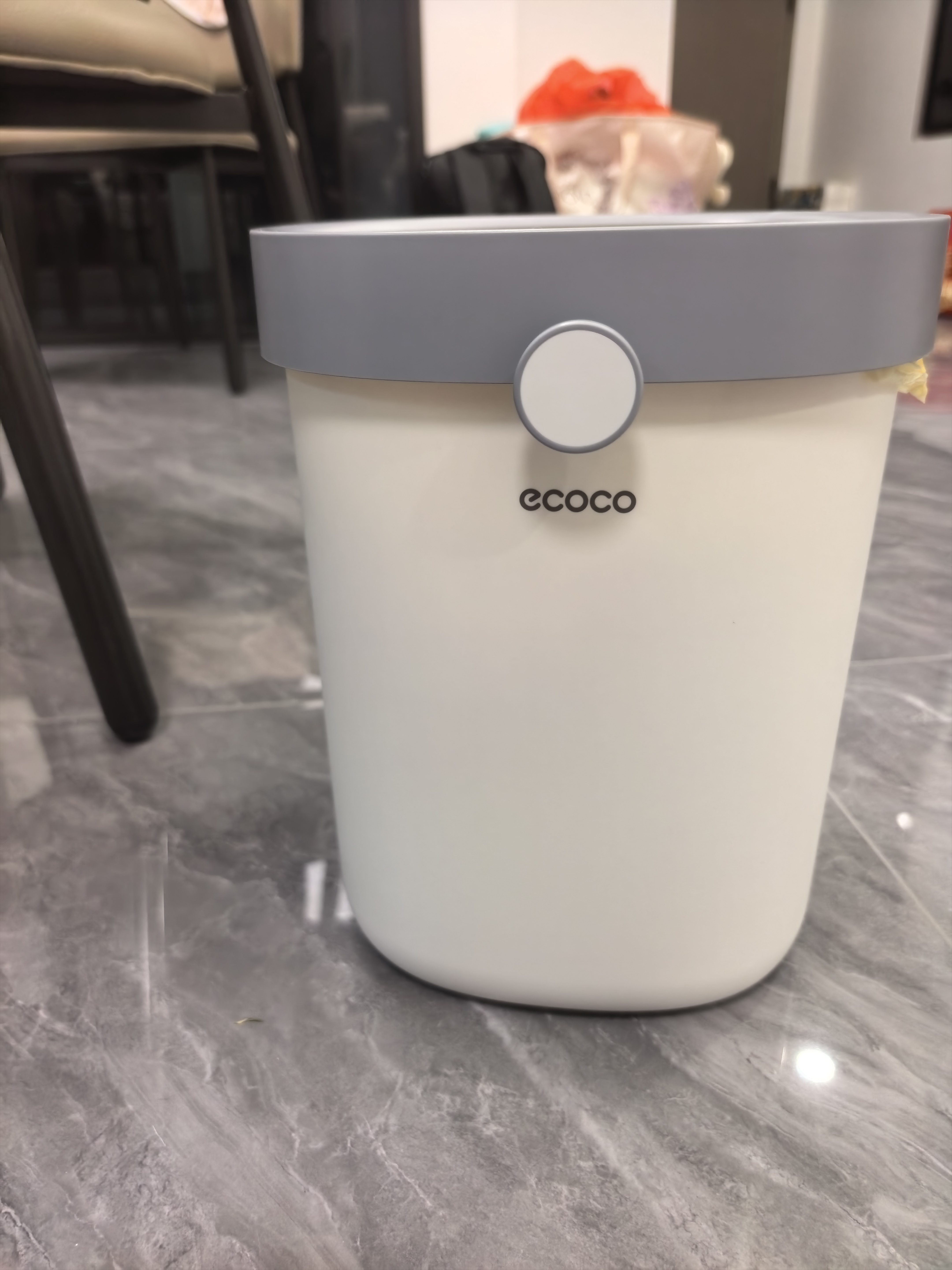 ecoco垃圾桶12L家用压圈自动打包卫生间客厅卧室厕所垃圾篓E24215白 实拍图
