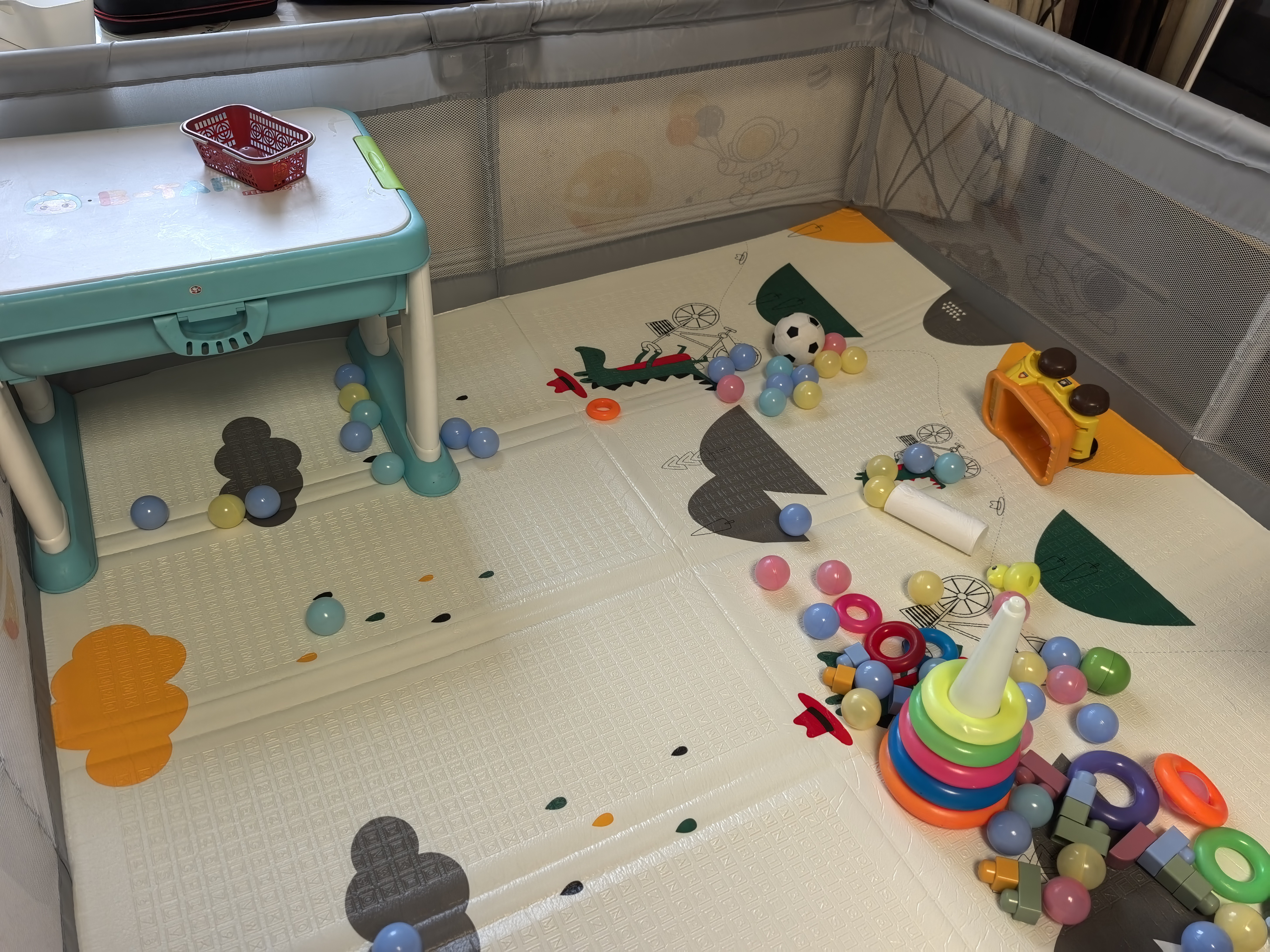 贝博氏babybox爬行垫XPE婴儿宝宝爬爬垫双面加厚地围栏护栏组合 实拍图