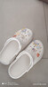 名创优品（MINISO）洞洞鞋男女款EVA夏外穿沙滩凉鞋防滑踩屎感包头情侣 白色+海星 实拍图