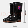 乐优佰易雨鞋中筒防水鞋41码 户外雨天耐磨胶鞋不易滑雨靴黑色 实拍图
