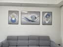 诗六艺家饰客厅装饰画北欧现代简约沙发背景墙挂画三联画大气轻奢壁画晶瓷画 前程似锦（铝合金外框） 镶钻画左右50*70+中间100*70亮面 实拍图