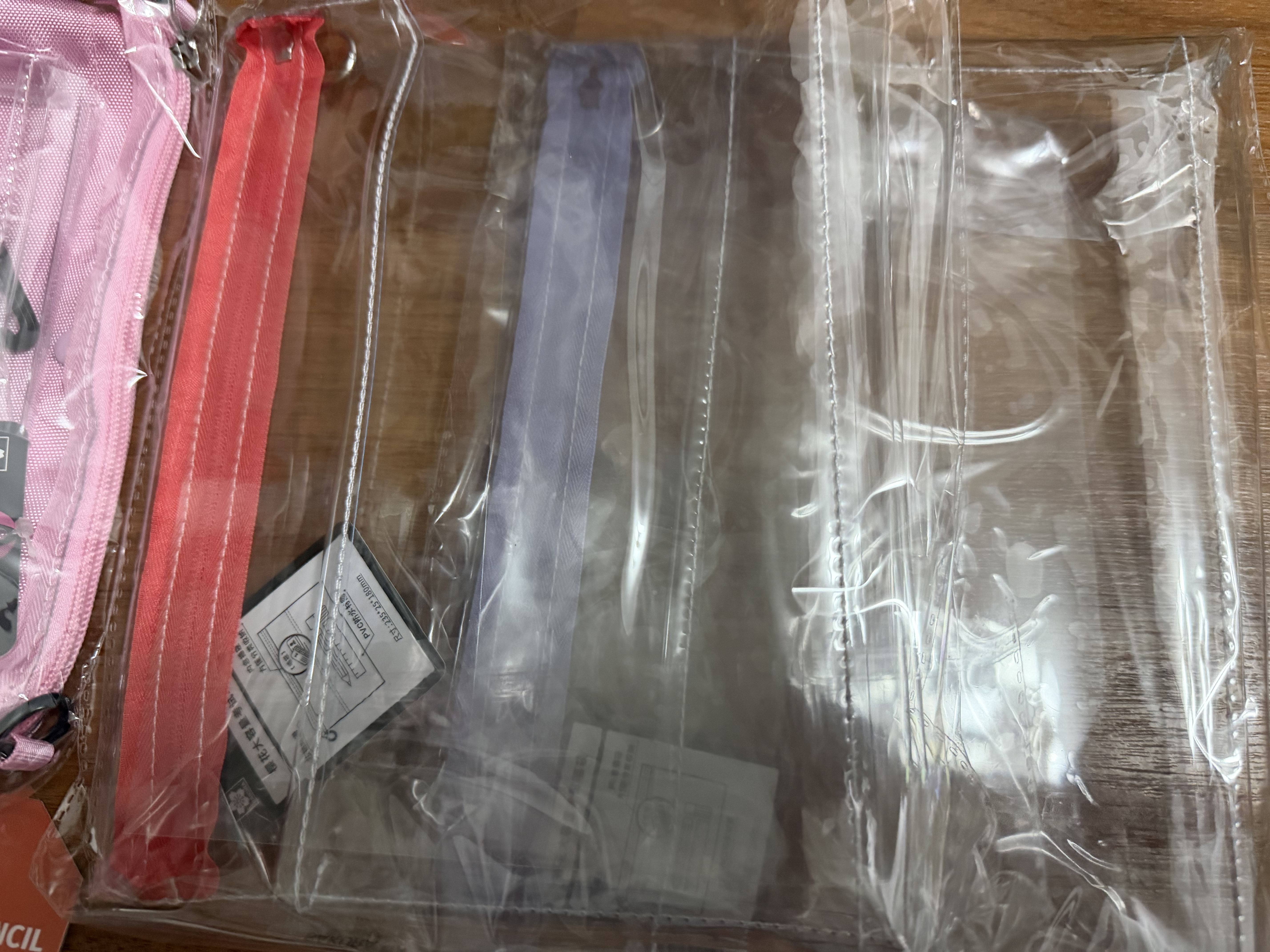 樱花（SAKURA）透明塑料笔袋可带入考场中高考考试礼包套装多功能乐乐包粉手提斜挎包防水大容量女学生文具盒礼物 实拍图