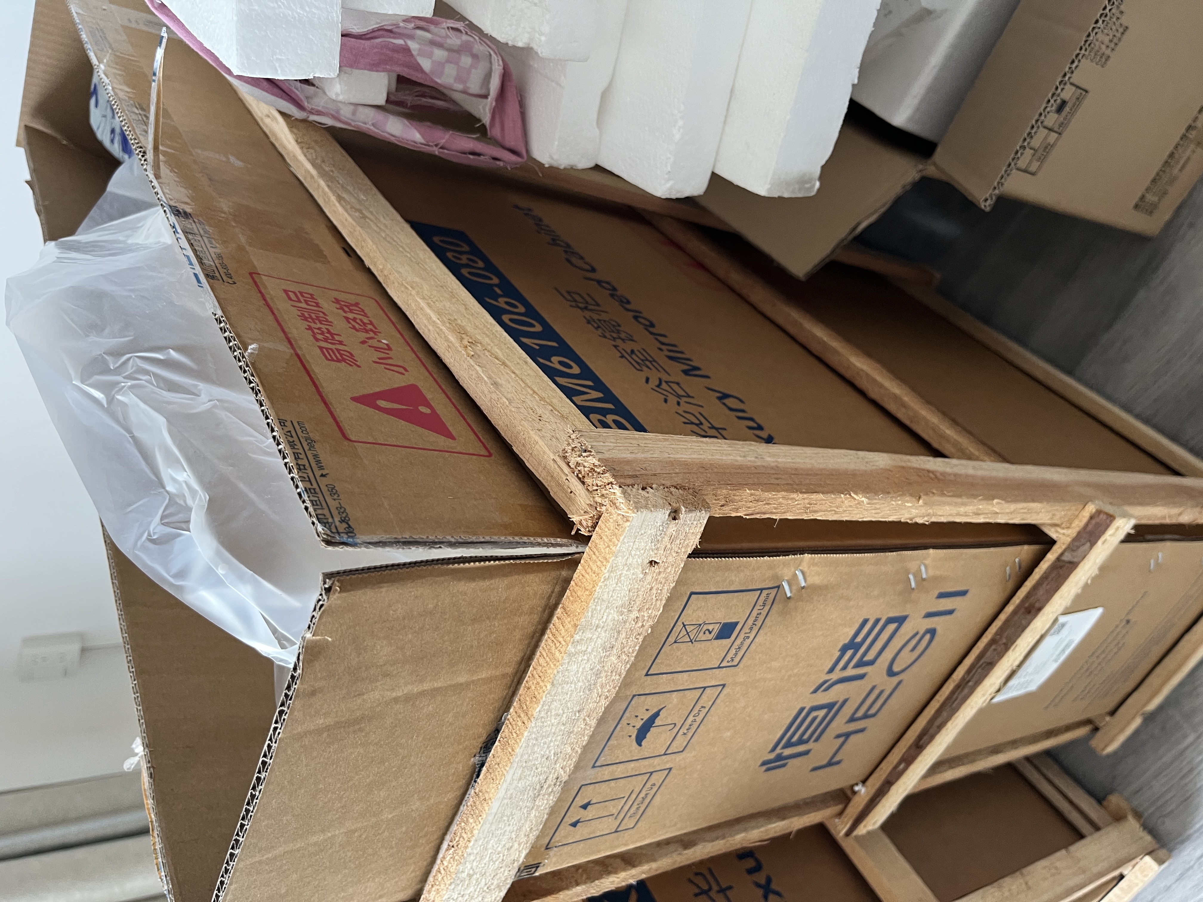 恒洁金属柜2.0七层铝合金不锈钢大储物防霉防潮陶瓷一体盆浴室柜6106 【91cm美妆收纳镜柜】浅杏 实拍图