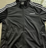 adidas休闲舒适三条纹立领夹克外套男装秋季阿迪达斯官方轻运动 黑色/白（推荐选大一码）   XS 实拍图