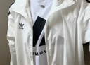 adidas复古风休闲梭织立领夹克外套男女秋季阿迪达斯官方三叶草   亮白   S 实拍图