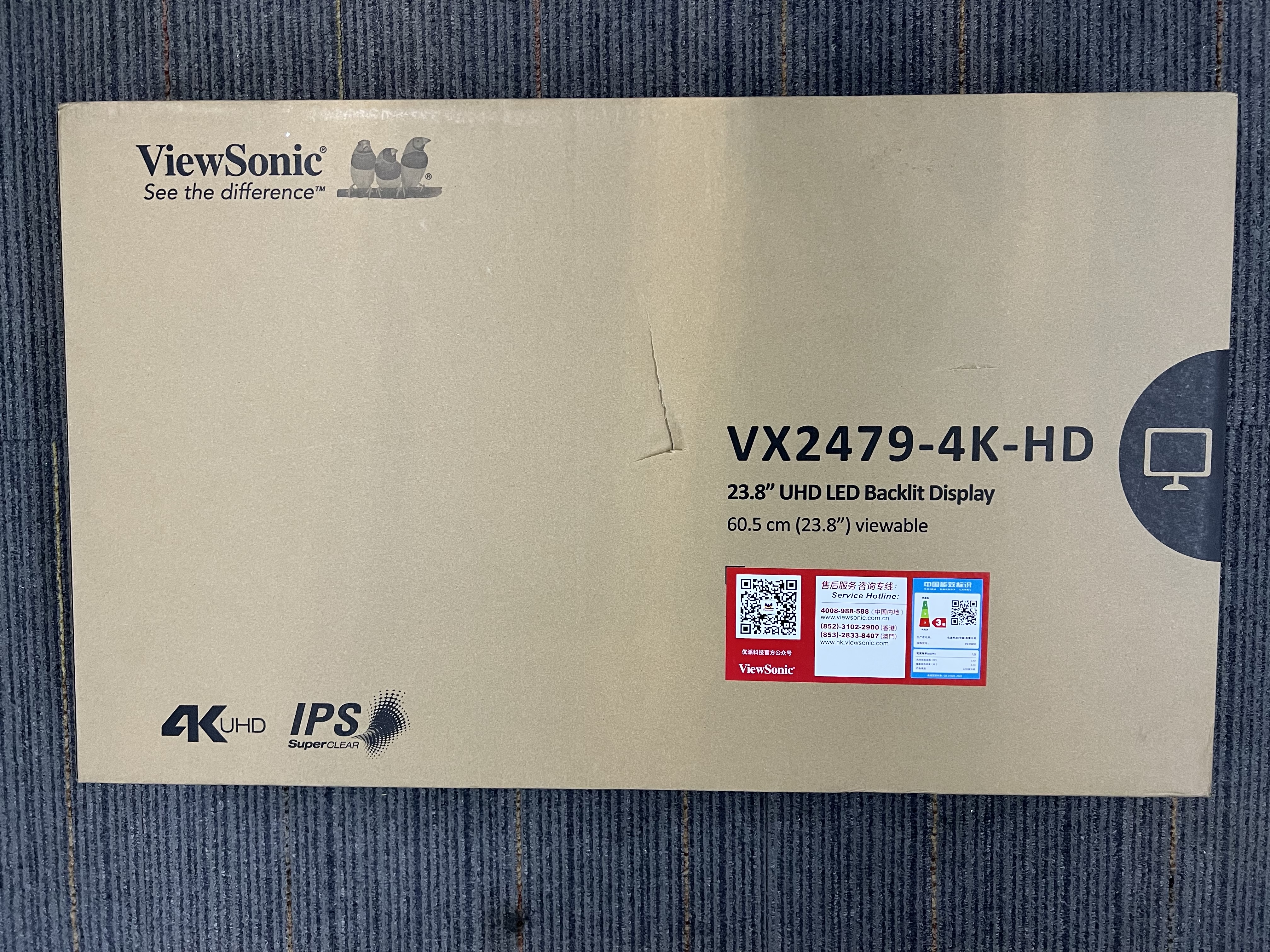 优派23.8英寸4K超清显示器IPS 10bit窄边框 升降旋转 爱眼不闪屏HDMI PS4电脑显示器24VX2479-4K-HD 实拍图