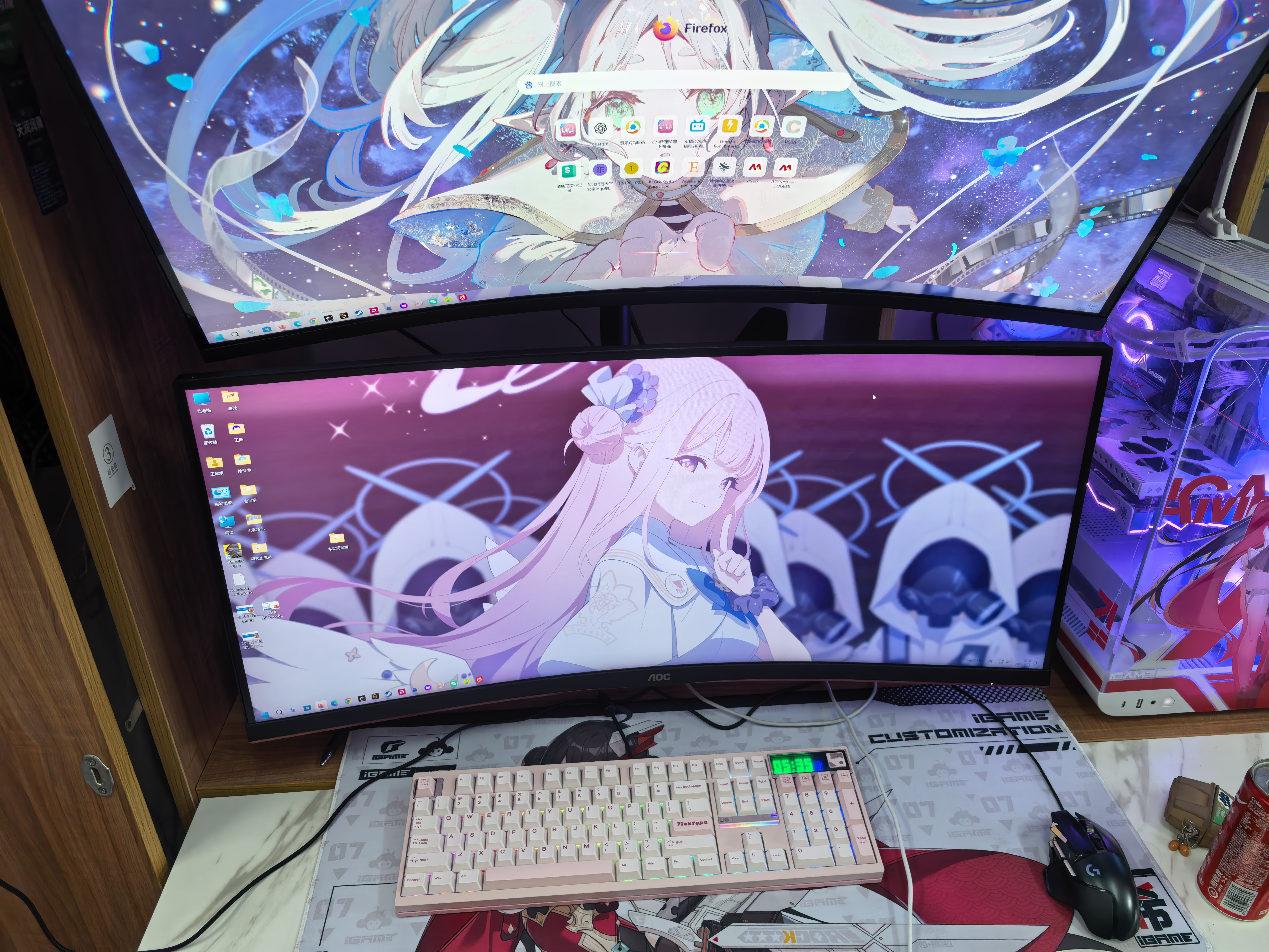 TickType塔塔次方机械键盘DP104三模2.4G蓝牙HiFi成品办公学生游戏铝坨坨无畏契约三角洲 PP闷轴跳跳粉 实拍图