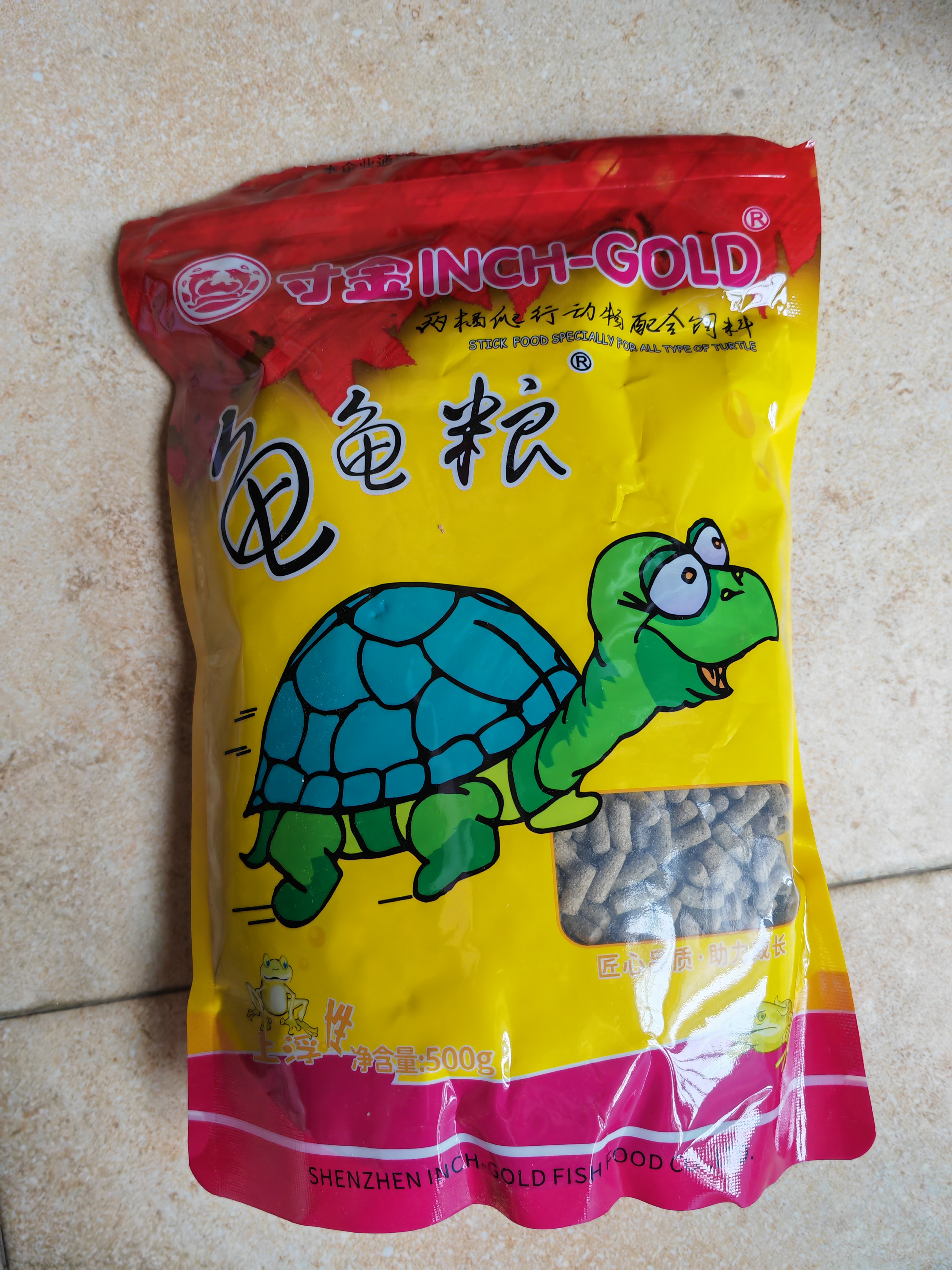 寸金（INCH-GOLD） 经典龟龟粮量贩装500g×3袋/盒乌龟巴西龟饲料 半水龟粮 大颗粒 实拍图