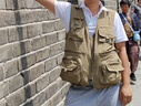 JEEP SPIRIT吉普工装马甲男士春夏季钓鱼背心机能多口袋外套男装 卡其 2XL 实拍图
