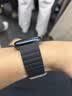 MSSM适用苹果手表表带S12/S11 Apple iWatch手表磁吸表带S10/9/8/SE3/Ultra4硅胶表带 黑配灰44-49 实拍图