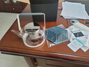 ORTOR玻璃茶壶透明玻璃烧水壶家用办公提梁壶电陶炉玻璃水具套装 中号茶盘八件套提梁壶茶具（钢盖 实拍图