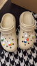 CROCS卡骆驰檀健次同款经典泡芙洞洞鞋轻便舒适男女同款花园鞋|207521 骨白色-2Y2(含智必星) 35 (210mm) 实拍图