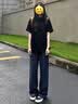 Shelley Jones冰丝阔腿山本裤男夏季薄款cleanfit宽松高腰垂感休闲直筒拖地长裤 XZ513-CK5654蓝色 格子款 XL 体重130-145斤 实拍图