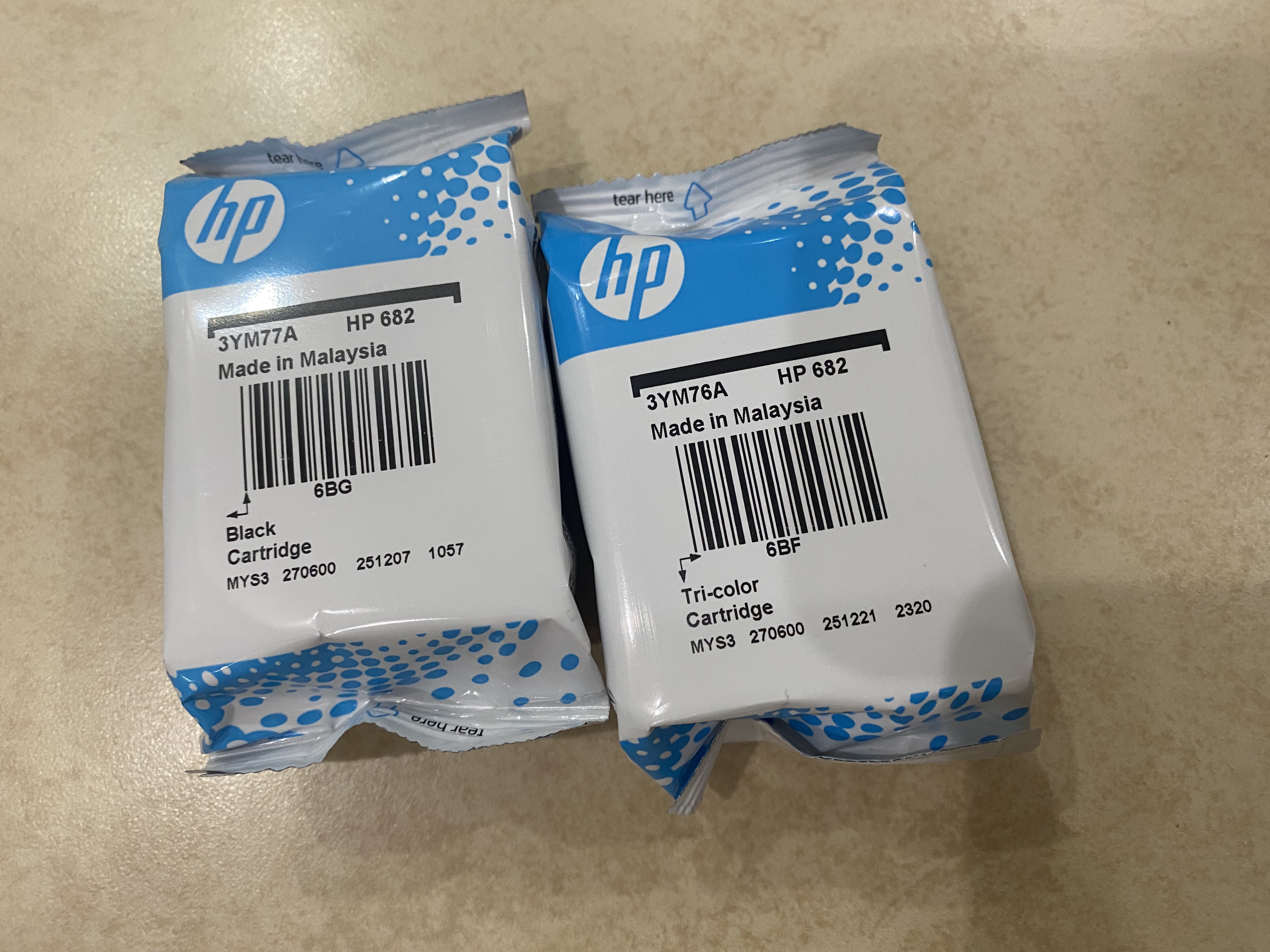 惠普（HP）682原装黑彩套装墨盒 适用hp 2336/2775/2776/2777/2778/2779/4175/4178/6078/6478打印机 实拍图