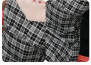 三彩2023夏季新款格纹吊带裙蝴蝶绑带收腰设计感短裙辣妹时尚 黑色 160/80A/S 晒单实拍图