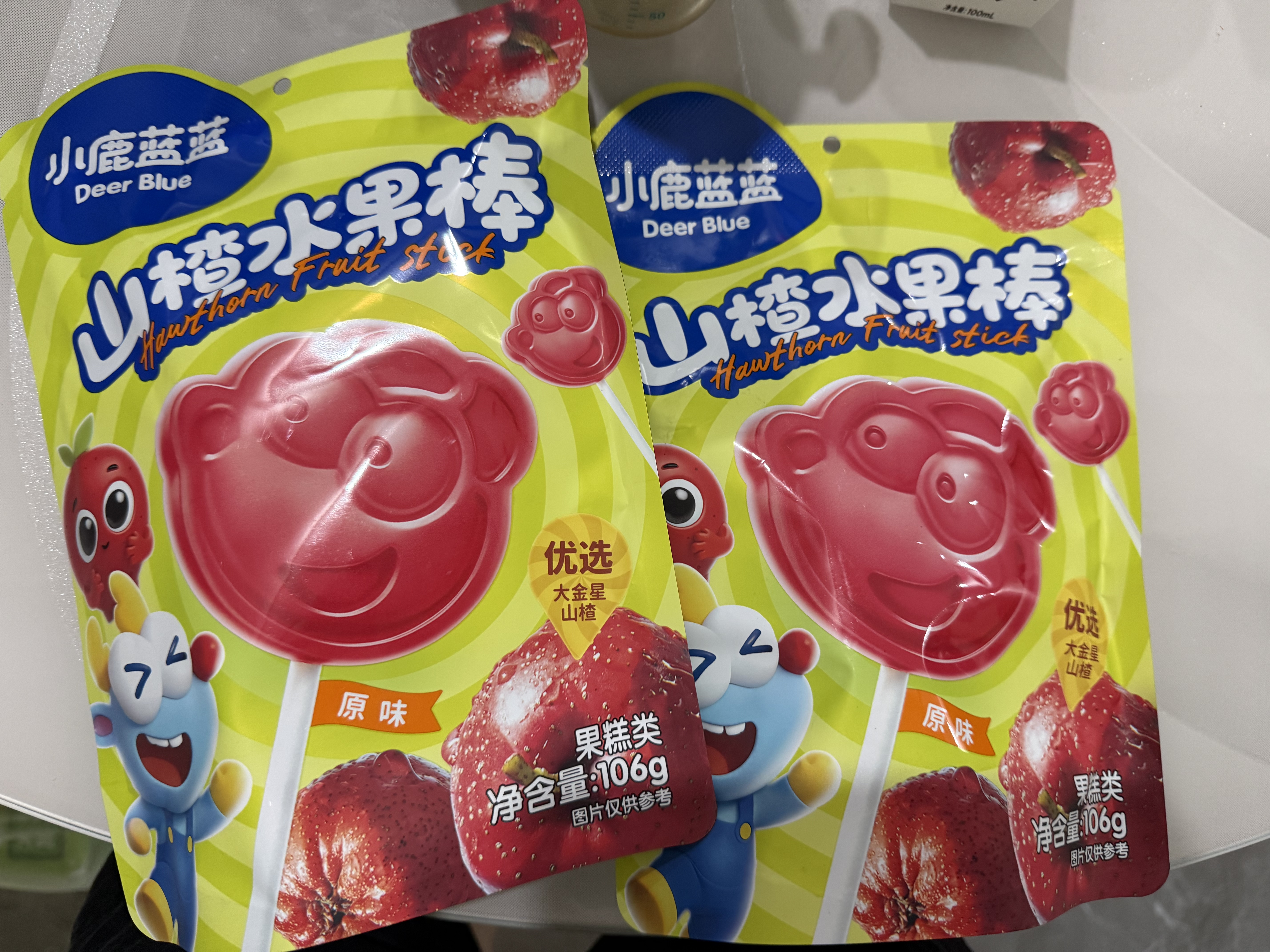 小鹿蓝蓝宝宝山楂棒儿童宝宝零食糖果 山楂棒新鲜果干制作106g 实拍图