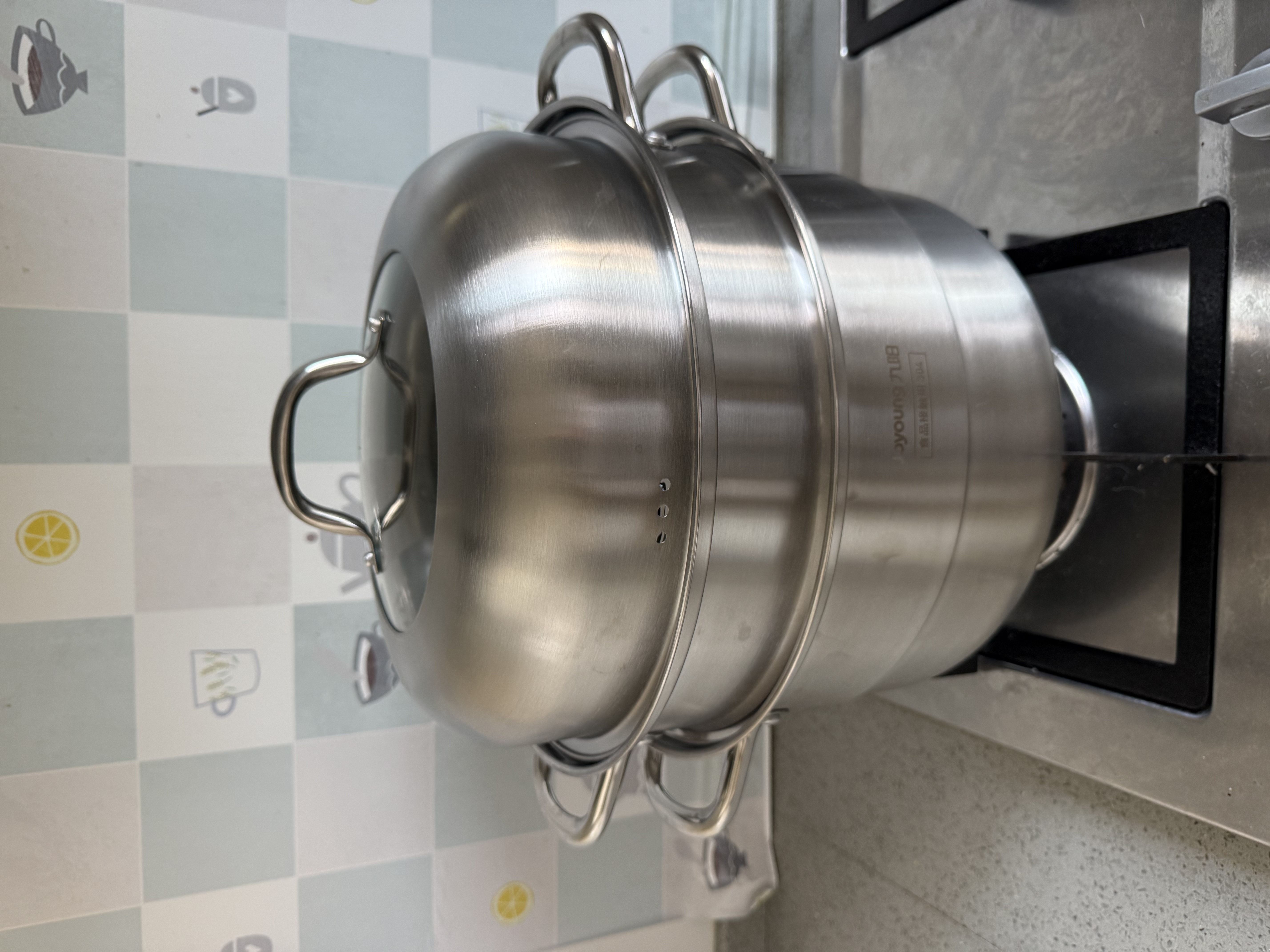 九阳（Joyoung）蒸锅304不锈钢家用小型2-3人加厚煮炖汤锅燃气磁炉通用三层32cm 实拍图