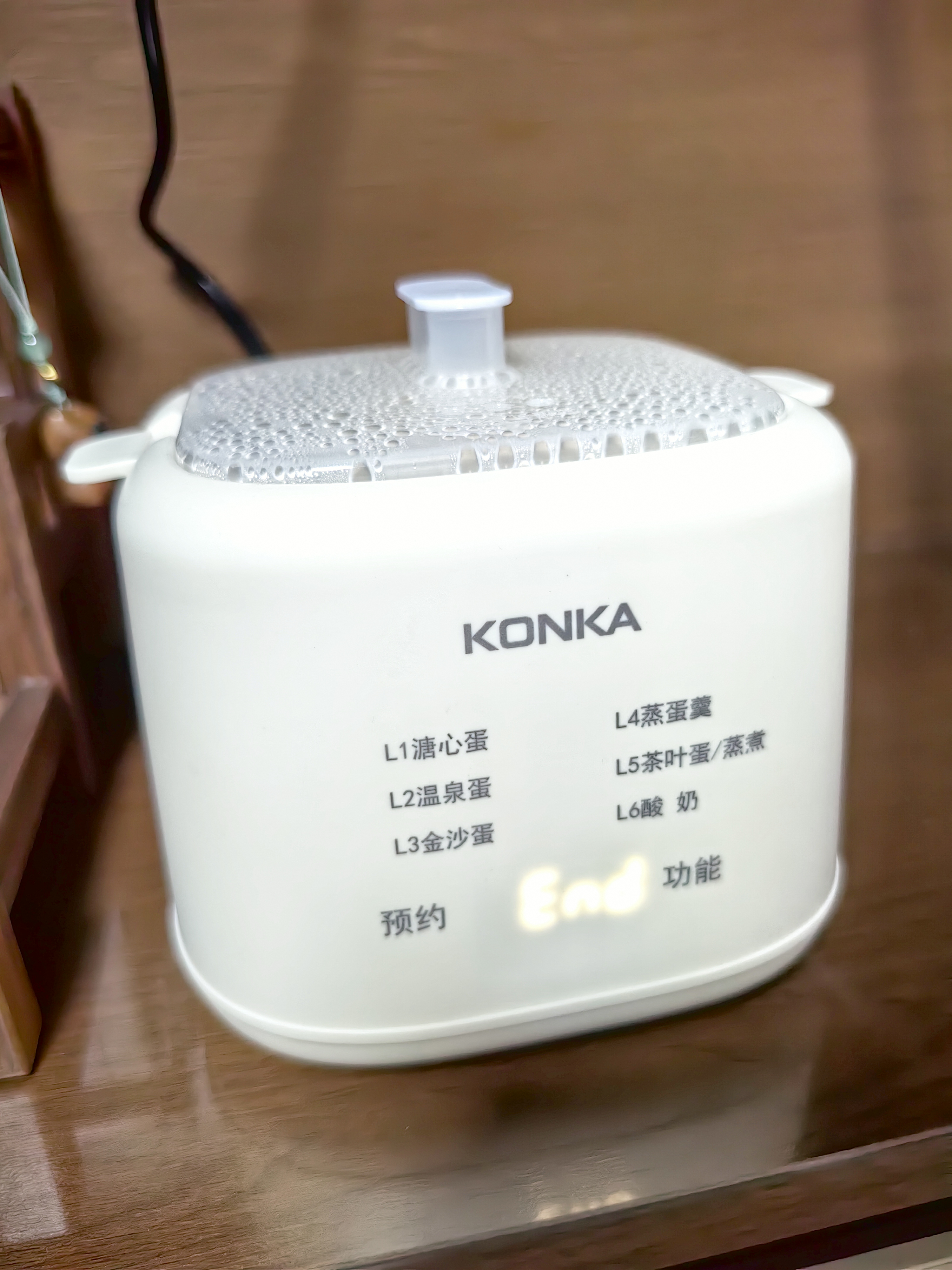 康佳（KONKA）煮蛋器 蒸蛋器迷你小型蒸锅智能定时煮鸡蛋神器多功能早餐一体机自动断电 单层 【特价款】智能预约 | 可蒸4个蛋 实拍图
