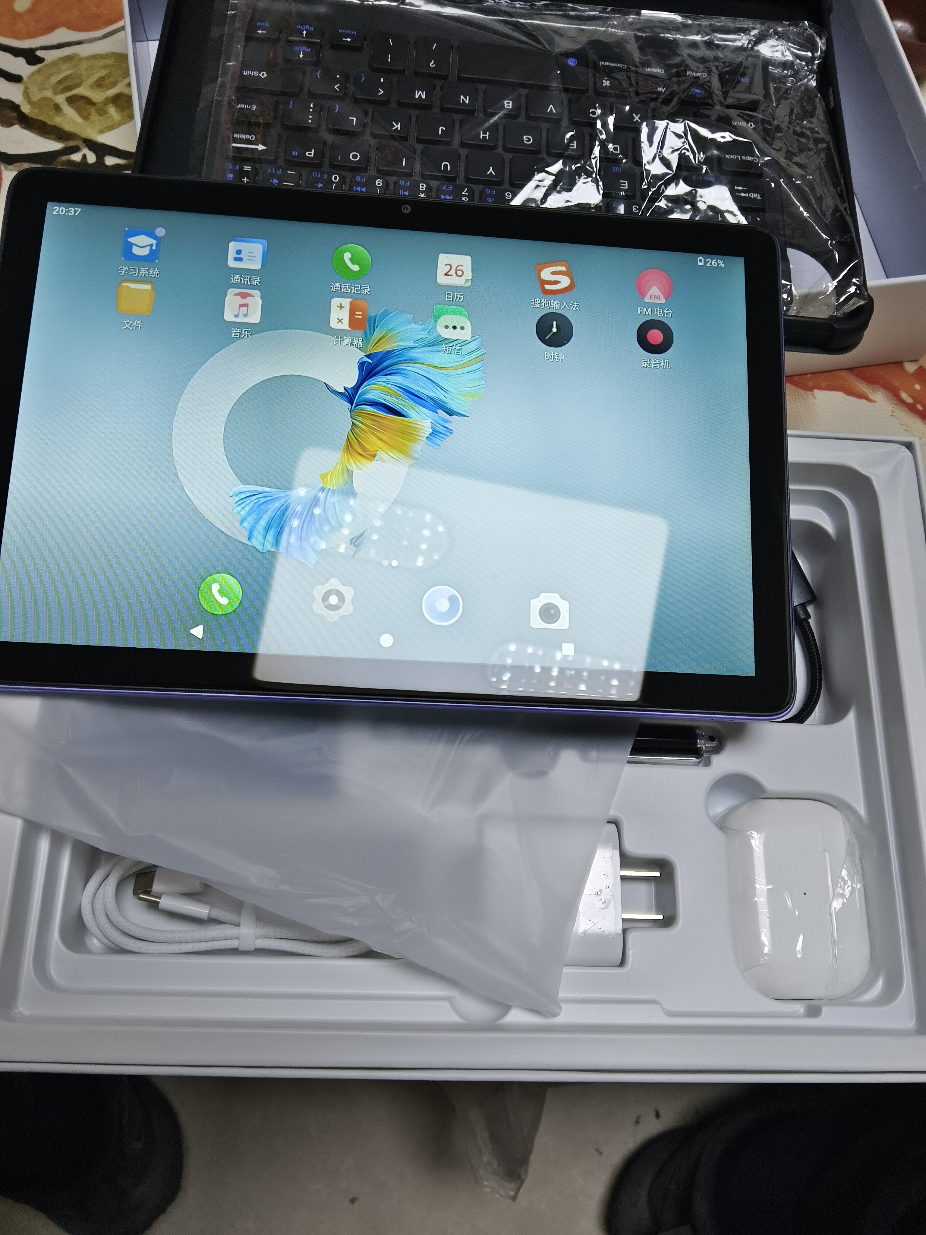 HUAHUI平板电脑2026新款Pad pro 骁龙8Gen3支持WIFI6插卡5G全网通平板电脑 4K超清晰游戏娱乐办公平板 烟雨紫 32G运行+512G内存 实拍图