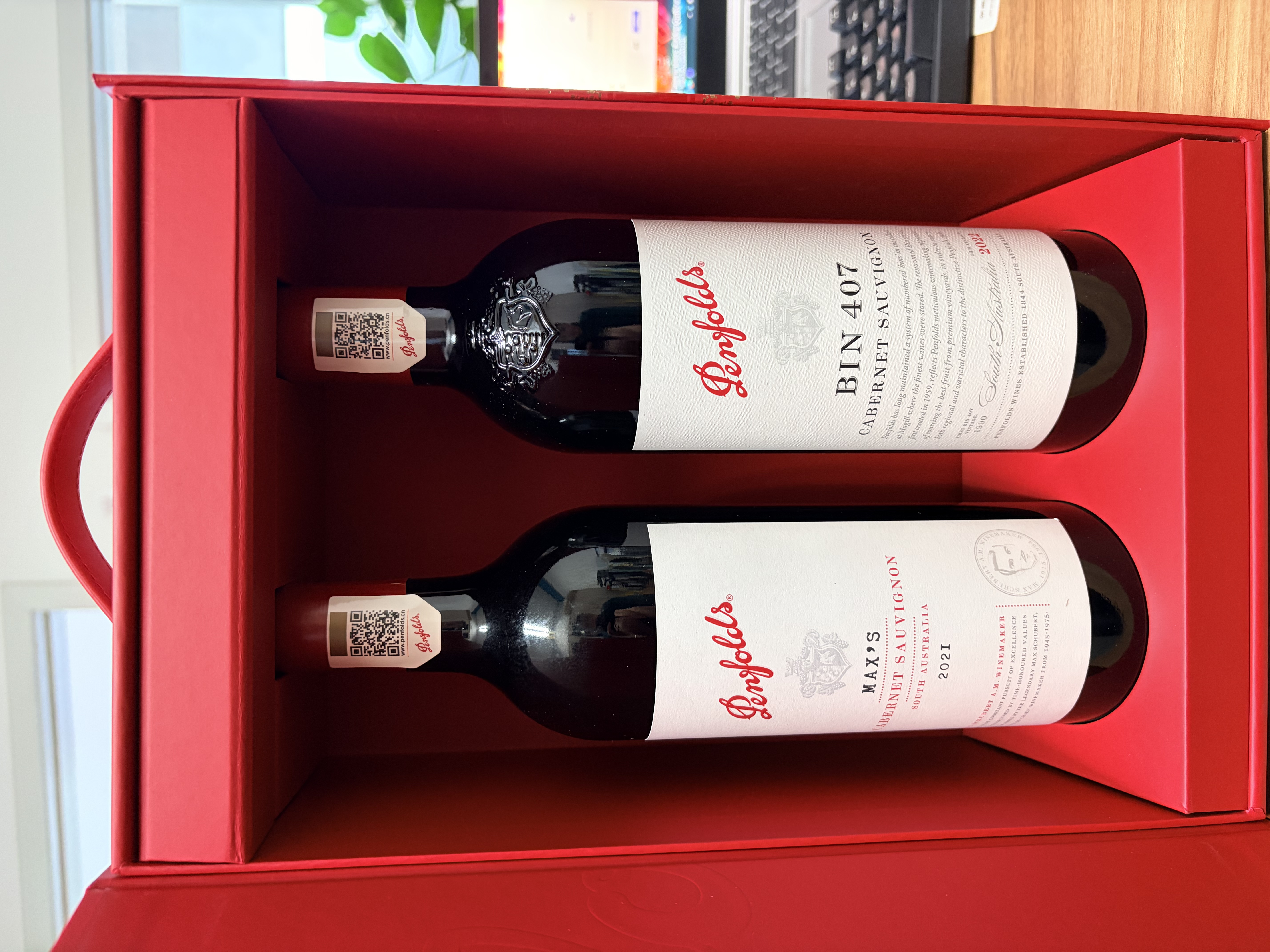 奔富（Penfolds）BIN407+麦克斯赤霞珠双支礼盒装 红酒澳洲原瓶进口节日送礼佳选 实拍图